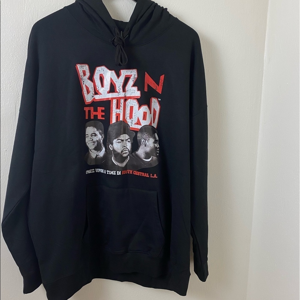 NWOT  Philcos. Boyz N The Hood Black Hoodie Sweat Shirt. Sz 2X.